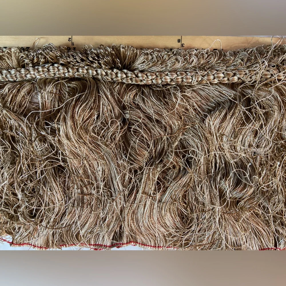 Upholstery Trim‎ with tassel bullion and cord 3 yards x 8.25”